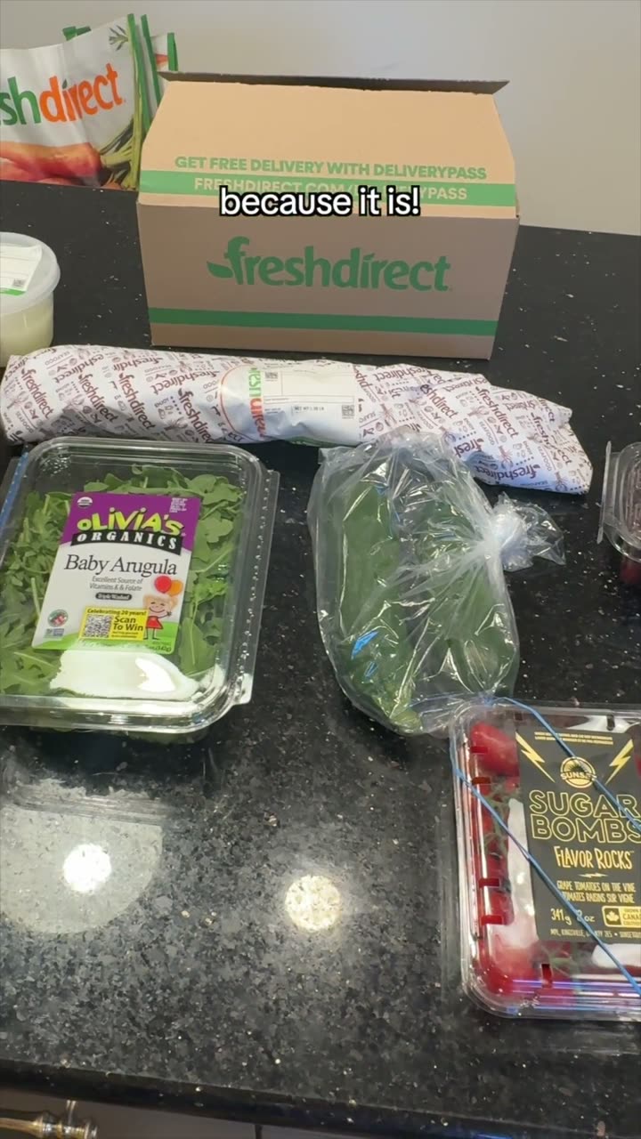 Grocery delivery unboxing